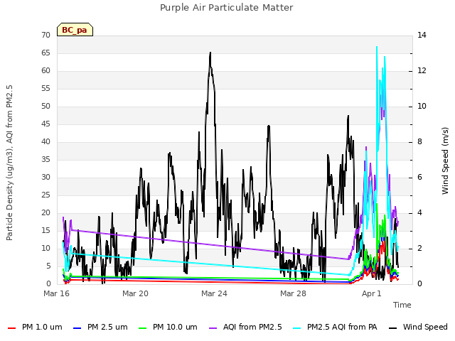 Explore the graph:Purple Air Particulate Matter in a new window