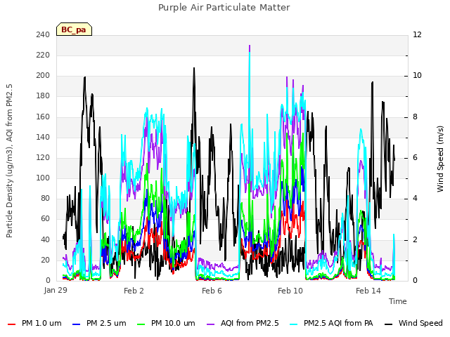 Explore the graph:Purple Air Particulate Matter in a new window