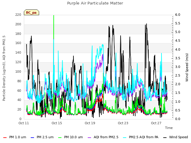 Explore the graph:Purple Air Particulate Matter in a new window