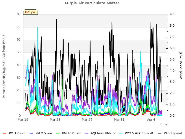 Explore the graph:Purple Air Particulate Matter in a new window