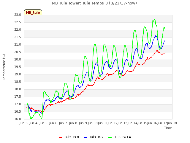 plot of MB Tule Tower: Tule Temps 3 (3/23/17-now)