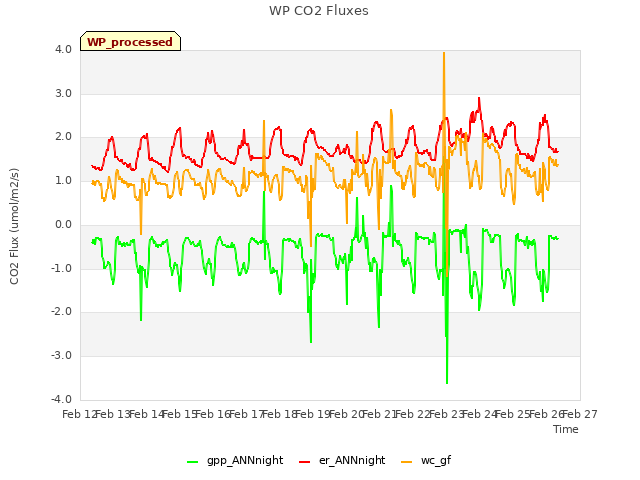 plot of WP CO2 Fluxes