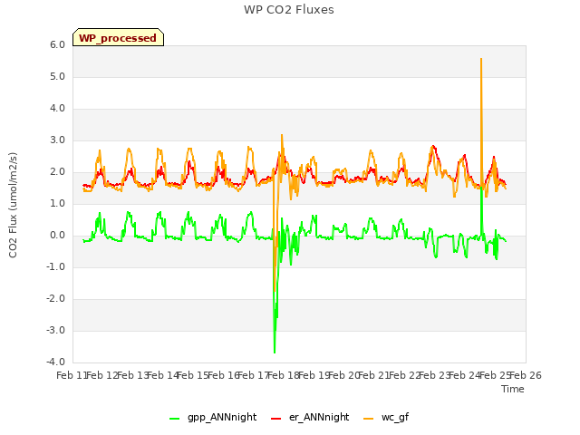 plot of WP CO2 Fluxes