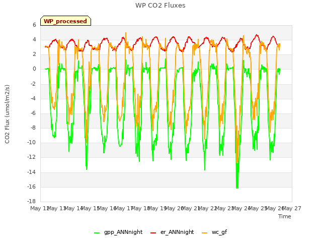 plot of WP CO2 Fluxes
