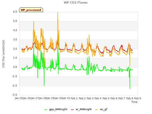 plot of WP CO2 Fluxes