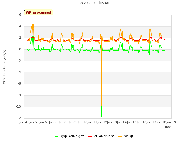 plot of WP CO2 Fluxes