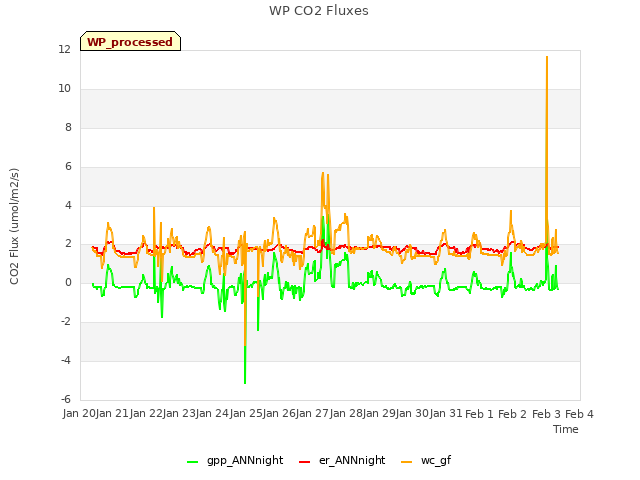 plot of WP CO2 Fluxes