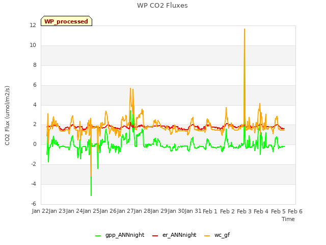 plot of WP CO2 Fluxes