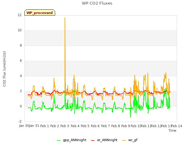 plot of WP CO2 Fluxes