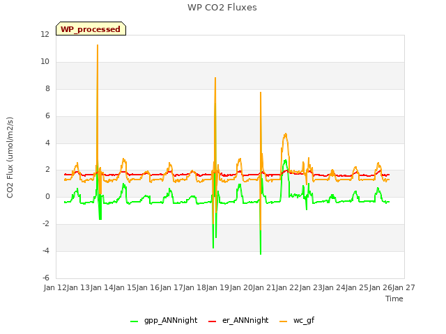 plot of WP CO2 Fluxes