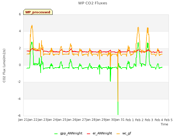 plot of WP CO2 Fluxes