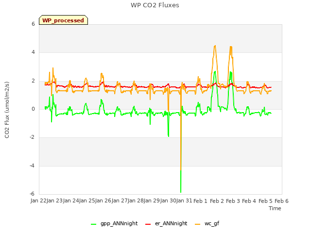 plot of WP CO2 Fluxes