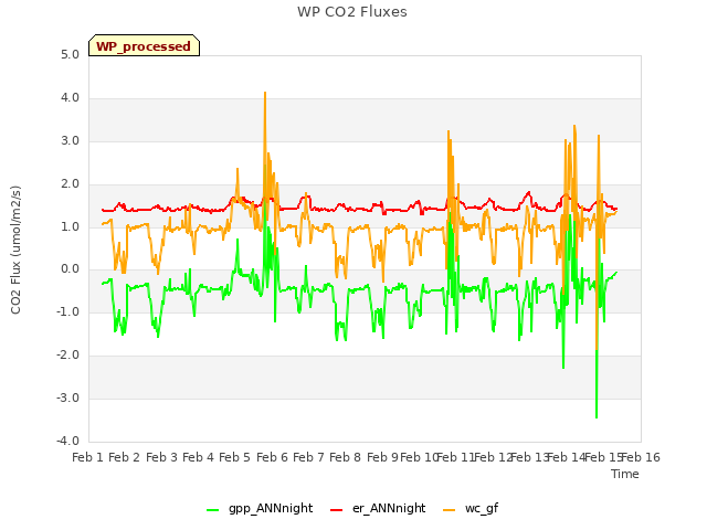 plot of WP CO2 Fluxes