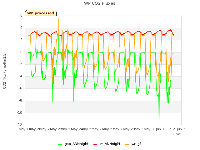 plot of WP CO2 Fluxes