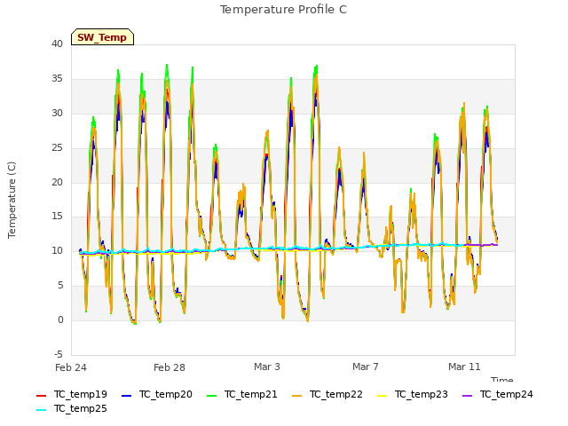 Explore the graph:Temperature Profile C in a new window