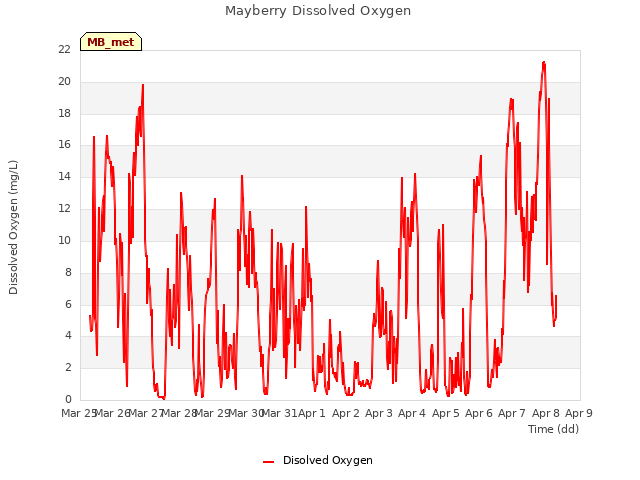 plot of Mayberry Dissolved Oxygen