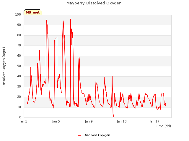Explore the graph:Mayberry Dissolved Oxygen in a new window