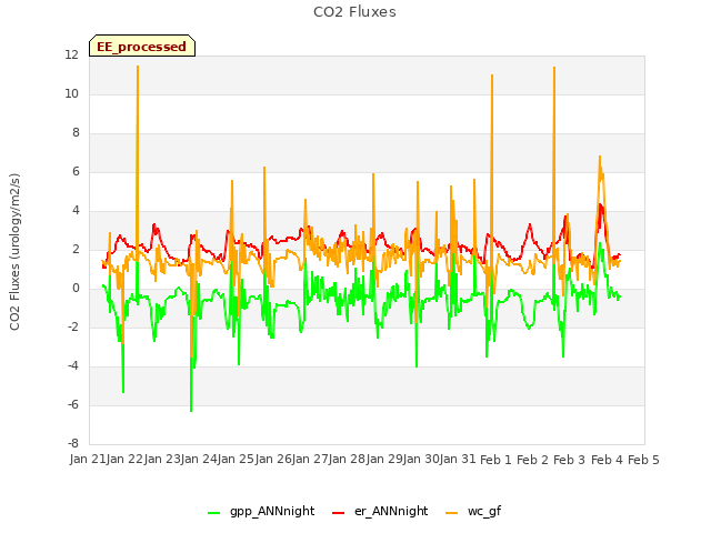 plot of CO2 Fluxes