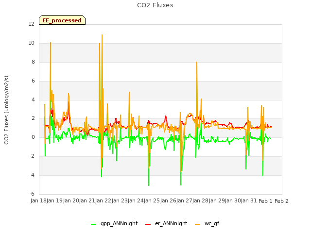 plot of CO2 Fluxes