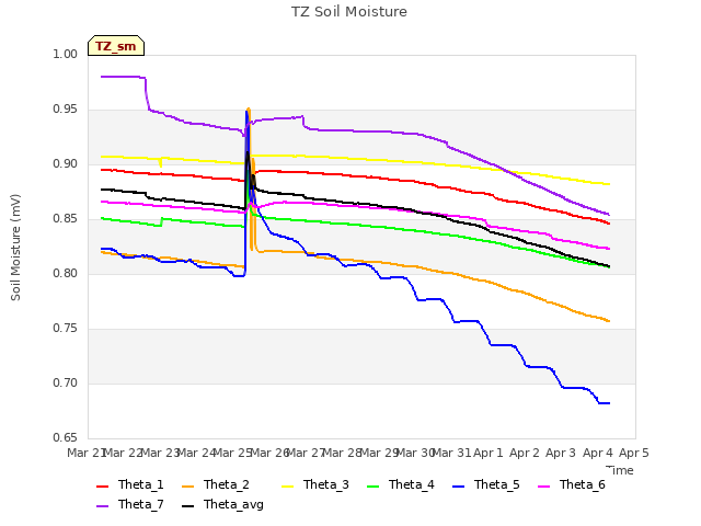 plot of TZ Soil Moisture