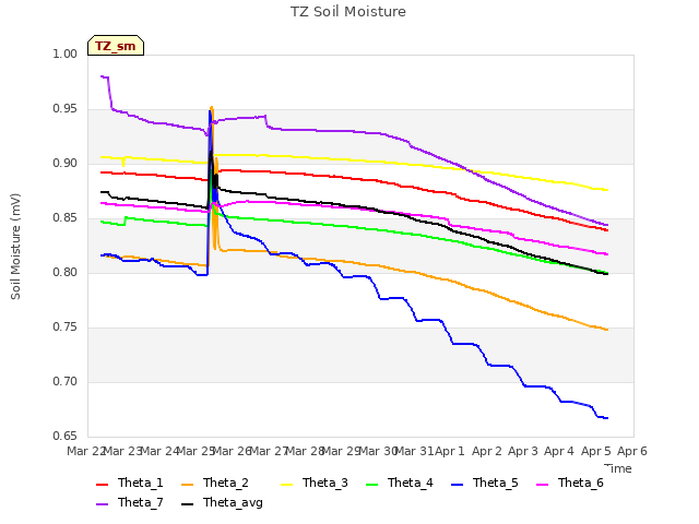 plot of TZ Soil Moisture