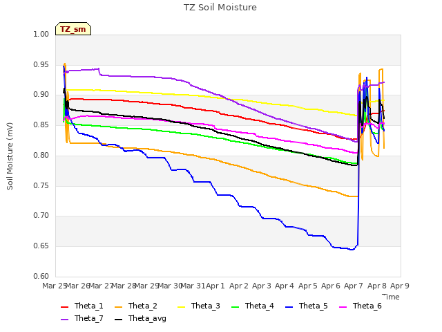 plot of TZ Soil Moisture