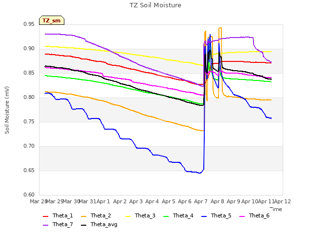 plot of TZ Soil Moisture