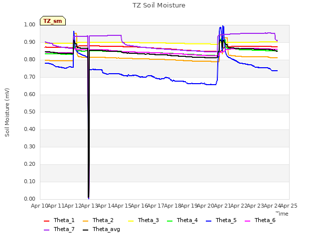 plot of TZ Soil Moisture