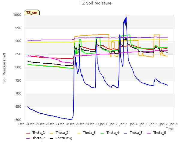 plot of TZ Soil Moisture