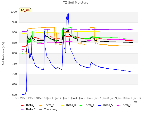 plot of TZ Soil Moisture