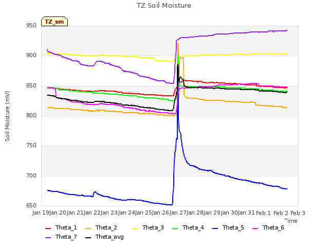 plot of TZ Soil Moisture