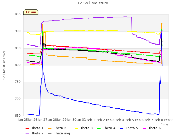 plot of TZ Soil Moisture