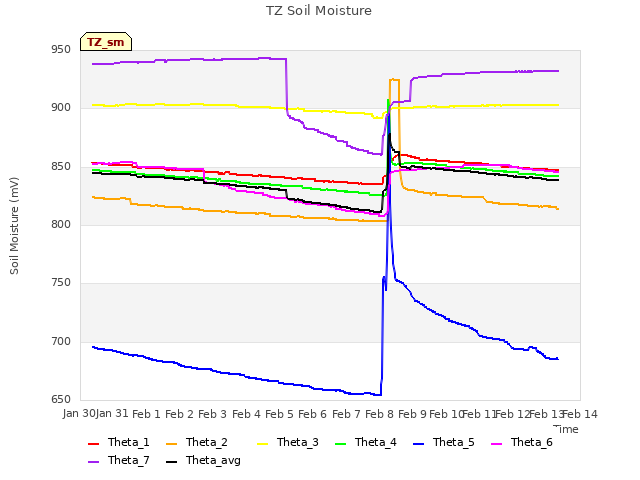 plot of TZ Soil Moisture