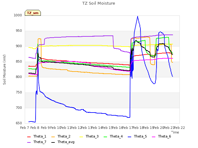 plot of TZ Soil Moisture