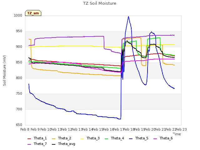 plot of TZ Soil Moisture