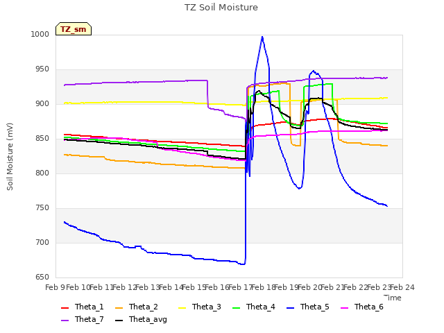 plot of TZ Soil Moisture