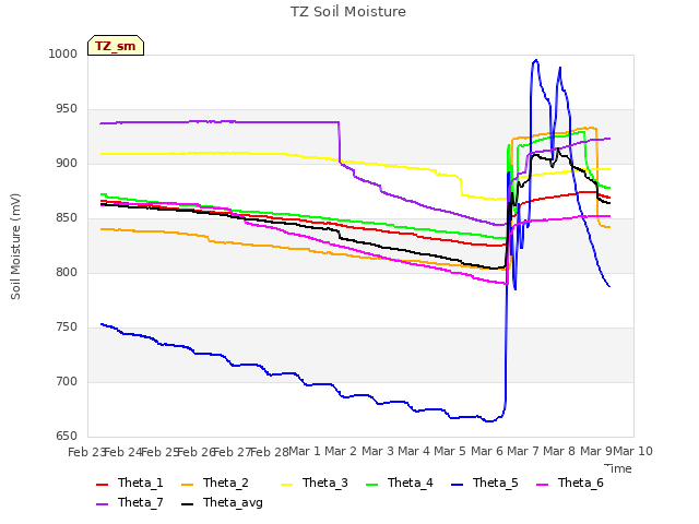 plot of TZ Soil Moisture