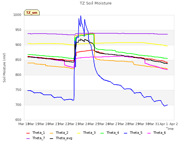 plot of TZ Soil Moisture