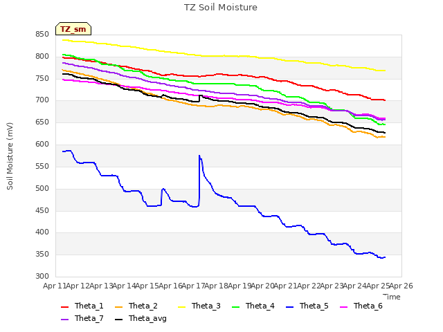 plot of TZ Soil Moisture