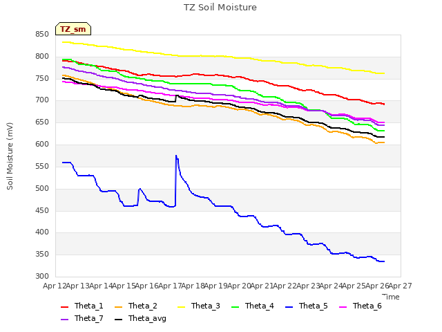 plot of TZ Soil Moisture