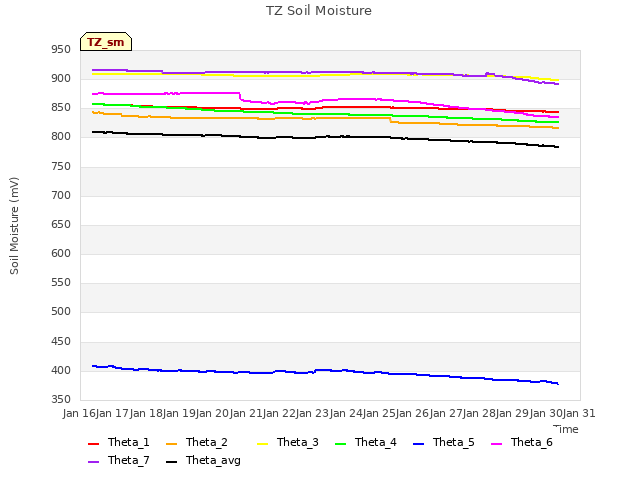 plot of TZ Soil Moisture