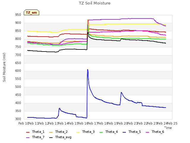 plot of TZ Soil Moisture