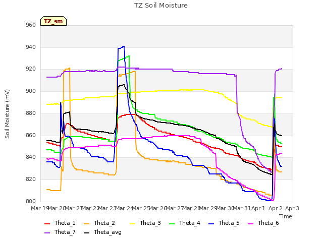 plot of TZ Soil Moisture