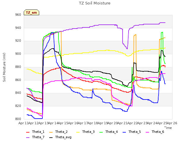 plot of TZ Soil Moisture