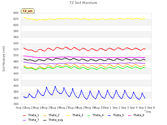 plot of TZ Soil Moisture