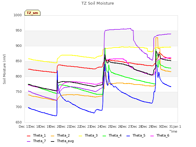 plot of TZ Soil Moisture