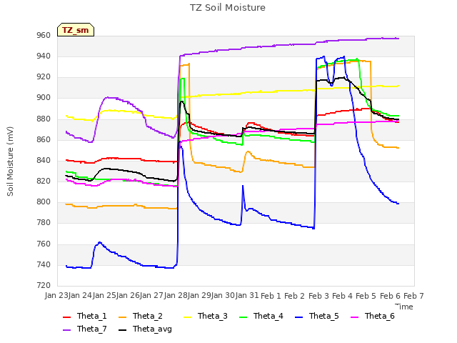 plot of TZ Soil Moisture