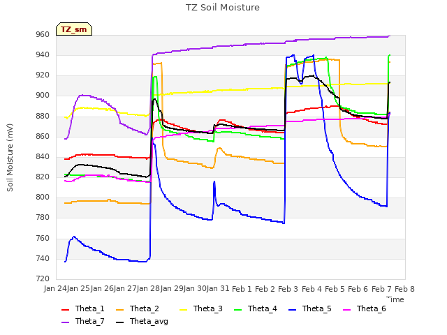 plot of TZ Soil Moisture