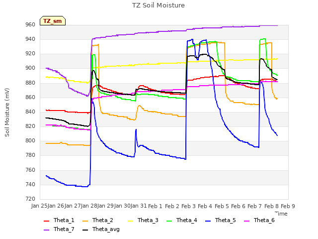 plot of TZ Soil Moisture