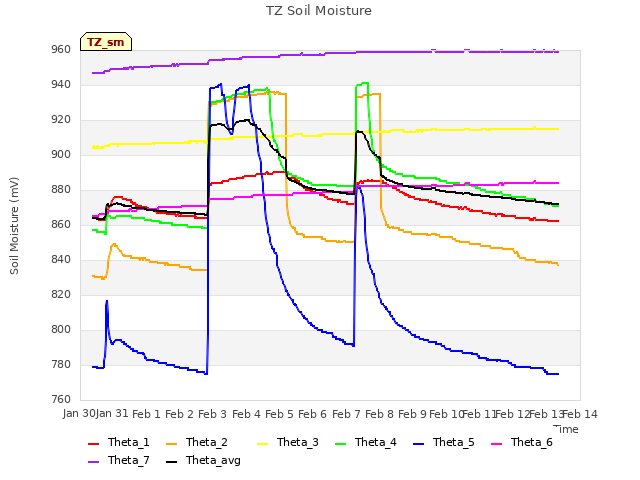 plot of TZ Soil Moisture